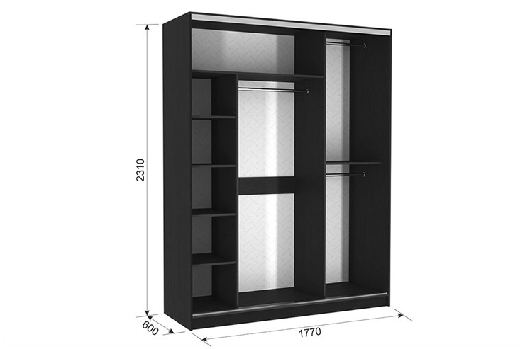 Шкаф 3-х створчатый Бассо 5-600, венге в Орле - изображение 2