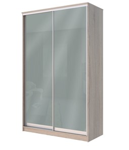 Шкаф 2-х дверный Хит-22-12/2-22 с цветным стеклом, средне-серый 074, Дуб сонома в Орле