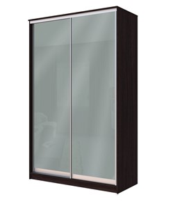 Шкаф 2-х дверный Хит-22-12/2-22 с цветным стеклом, средне-серый 074, Венге в Орле