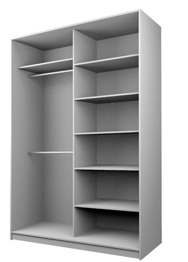 Шкаф 2-х створчатый MAX МШ-23-6-16-22, Профиль Черный/Цвет Белый/Oracal Черный в Орле - изображение 1