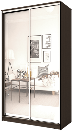 Шкаф 2400х1362х620 с двумя зеркалами ХИТ 24-14-55 Венге Аруба в Орле - изображение