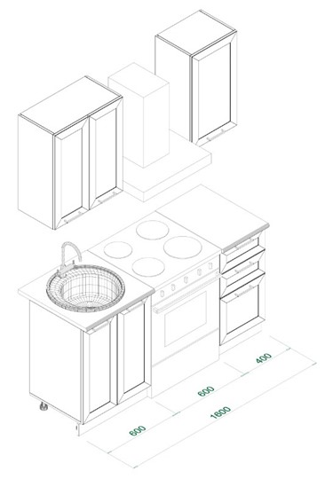 Гарнитур кухонный МК РИВЬЕРА Комплект №1 1,0м ПВХ Белый в Орле - изображение 5