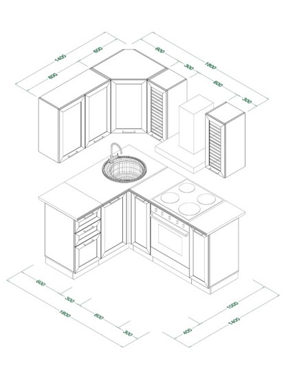 Кухонный гарнитур МК РИВЬЕРА Комплект №9 1,4х1,8м угловая ПВХ Белый в Орле - изображение 8