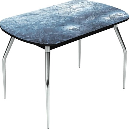 Обеденный раздвижной стол Ривьера исп.2 хром №5 (Exclusive h157/черный) в Орле - изображение