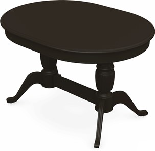 Кухонный стол раздвижной Леонардо-2 исп. Овал, тон 11 (Морилка/Эмаль) в Орле