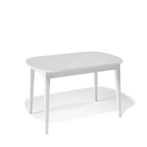 Обеденный раздвижной стол Kenner 1300M (Белый/Стекло белое сатин) в Орле