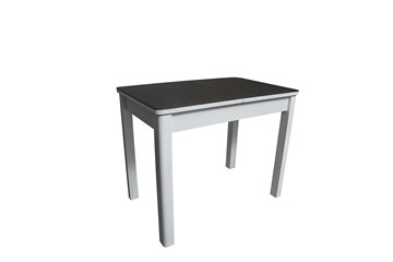 Кухонный раскладной стол Айсберг-2СТ белое/черное/прямые массив в Орле - предосмотр