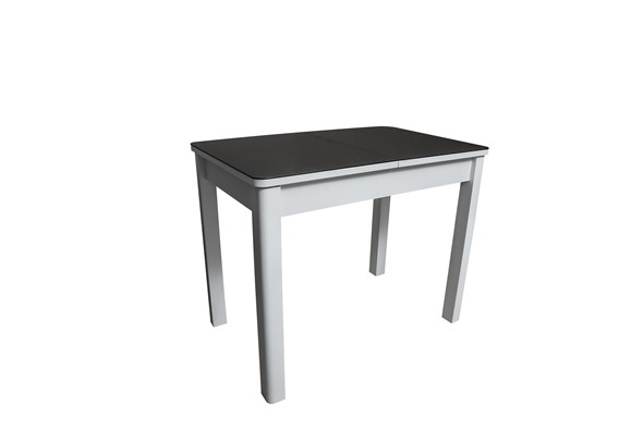 Кухонный раскладной стол Айсберг-2СТ белое/черное/прямые массив в Орле - изображение