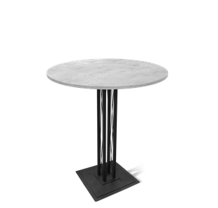 Барный стол SHT-TU6-BS1/H110 / SHT-TT 90 ЛДСП (бетон чикаго светло-серый/черный) в Орле
