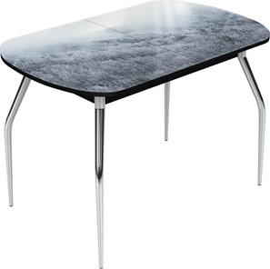 Обеденный раздвижной стол Ривьера исп.2 хром №5 (Exclusive h173/черный) в Орле