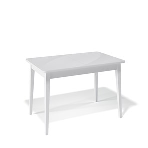 Кухонный стол раскладной Kenner 1100M (Белый/Стекло белое сатин) в Орле