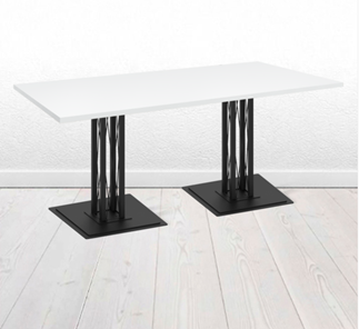 Кухонный обеденный стол SHT-TU6-BS1 (2 шт.)/ТT 120/80 (черный/белый шагрень) в Орле