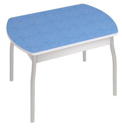 Кухонный стол Орфей-6, Синие цветы в Орле - изображение