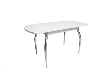 Кухонный стол раскладной ПГ-02СТ белое/белое/крашенные фигурные в Орле - предосмотр 1