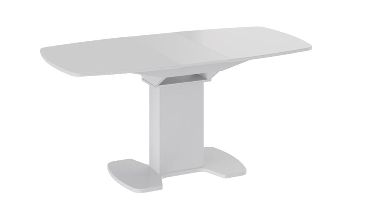 Стол раздвижной Портофино (СМ(ТД)-105.02.11(1)), цвет Белый глянец/Стекло белое в Орле - изображение 1