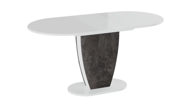 Кухонный стол раскладной Монреаль тип 1 (Белый глянец/Моод темный) в Орле - изображение 1