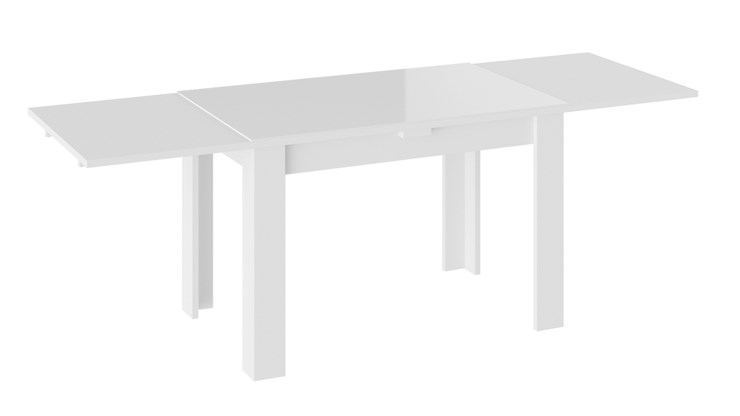 Обеденный раздвижной стол Норман тип 1, цвет Белый/Стекло белый глянец в Орле - изображение 1