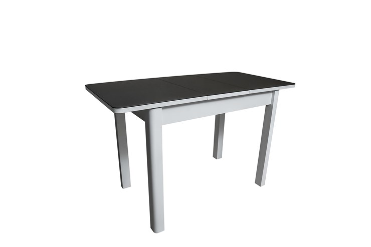 Кухонный раскладной стол Айсберг-2СТ белое/черное/прямые массив в Орле - изображение 1