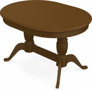 Кухонный раздвижной стол Леонардо-2 исп. Овал, тон 2 (Морилка/Эмаль) в Орле
