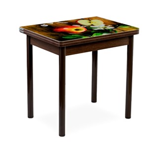 Кухонный пристенный стол СПА-01 СТФ, венге/фотопечать дерево/опоры прямые коричневые в Орле