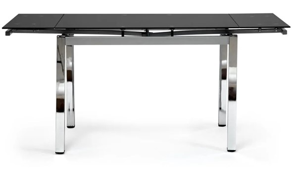 Кухонный раскладной стол CAMPANA ( mod. 346 ) металл/стекло 70x110/170x76, хром/черный арт.11413 в Орле - изображение
