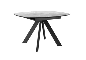 Раздвижной стол DikLine BK100 Керамика Серый мрамор/подстолье черное/опоры черные в Орле