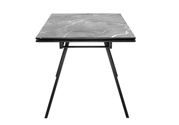 Кухонный стол раздвижной DikLine DKL140 Керамика Серый мрамор/опоры черные (2 уп.) в Орле - предосмотр 1