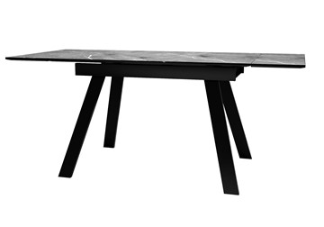 Кухонный стол раздвижной DikLine DKL140 Керамика Серый мрамор/опоры черные (2 уп.) в Орле - предосмотр 3