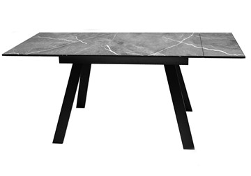 Кухонный стол раздвижной DikLine DKL140 Керамика Серый мрамор/опоры черные (2 уп.) в Орле - предосмотр 4