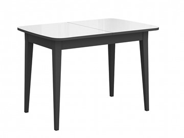 Кухонный стол раскладной Dikline M110 Венге/стекло белое глянец/ножки MM венге в Орле