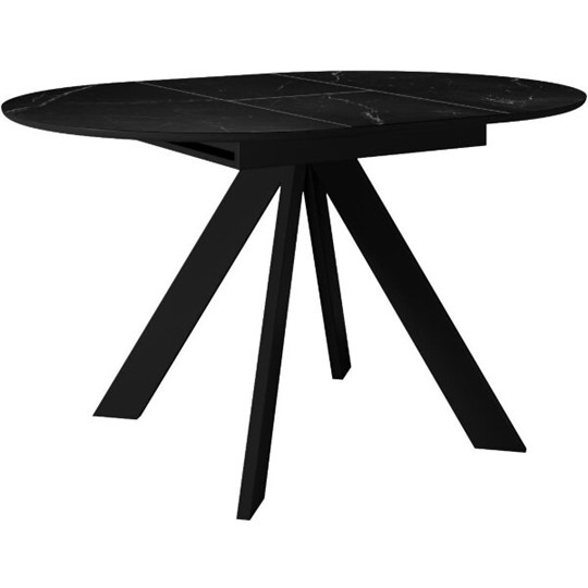 Обеденный раздвижной стол DikLine SKC100 D1000 Керамика Черный мрамор / опоры черные в Орле - изображение 4