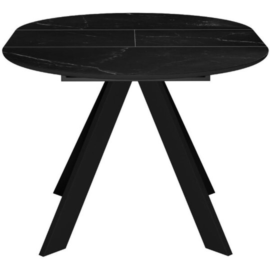 Обеденный раздвижной стол DikLine SKC100 D1000 Керамика Черный мрамор / опоры черные в Орле - изображение 8