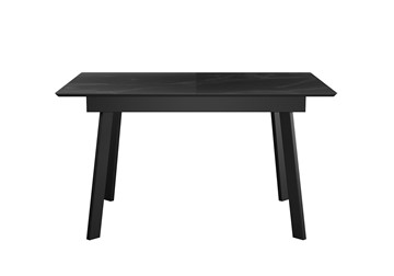 Кухонный раскладной стол DikLine SKH125 Керамика Черный мрамор/подстолье черное/опоры черные (2 уп.) в Орле - предосмотр
