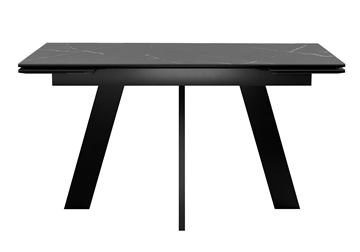 Раздвижной стол DikLine SKM140 Керамика Черный мрамор/подстолье черное/опоры черные (2 уп.) в Орле