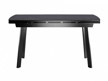 Кухонный раскладной стол Dikline US140 Стекло мрамор черный сатин/ножки черные в Орле - предосмотр 1