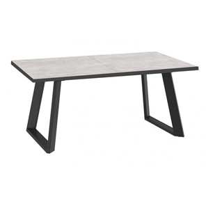 Кухонный стол раскладной Dikline ZL160 Хромикс белый/ножки черные в Орле