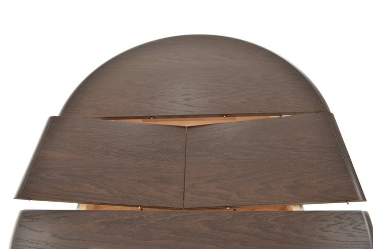 Кухонный стол раскладной Фабрицио-1 исп. Круг 820, Тон 9 (Морилка/Эмаль) в Орле - изображение 4