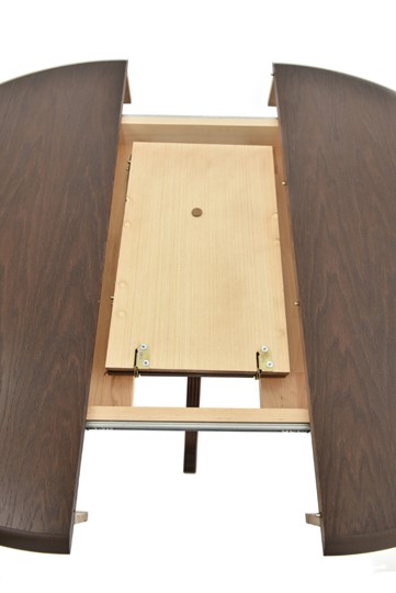 Кухонный стол раскладной Фабрицио-1 исп. Круг 820, Тон 9 (Морилка/Эмаль) в Орле - изображение 6