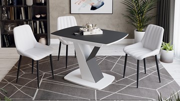 Кухонный стол раскладной Гарда тип 1, цвет Белый/Стекло матовое черный графит в Орле - предосмотр 2