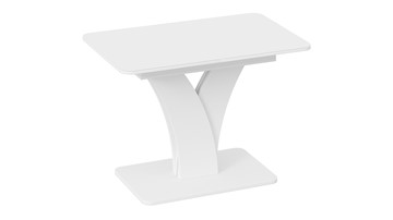 Кухонный стол раздвижной Люксембург тип 2 (Белый/Стекло белое матовое) в Орле - предосмотр