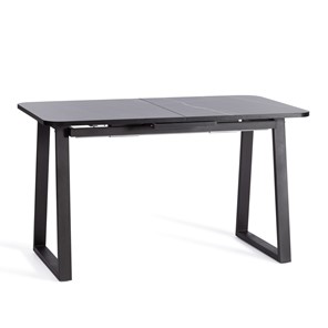 Кухонный стол раскладной MALTIDO ЛДСП/HPL/металл, 130/160x75x75 Мрамор чёрный/чёрный арт.20627 в Орле
