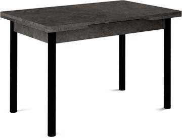 Обеденный раздвижной стол Милан-1 EVO, ноги металлические черные, серый камень в Орле