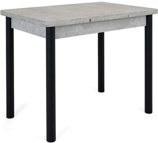 Кухонный стол раздвижной Милан-1 EVO, ноги металлические черные, светлый цемент в Орле