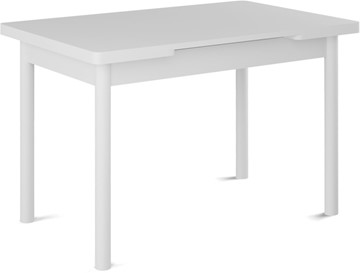 Кухонный стол раскладной Милан-2 EVO, ноги белые, белый цемент в Орле