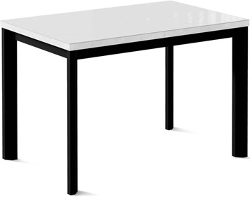 Стол раздвижной Нагано-1G (ноги черные, стекло cristal/белый цемент) в Орле