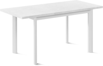 Кухонный стол раздвижной Нагано-1L (ноги металлические белые, белый цемент) в Орле - предосмотр 1