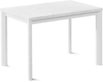 Кухонный стол раздвижной Нагано-1L (ноги металлические белые, белый цемент) в Орле - предосмотр