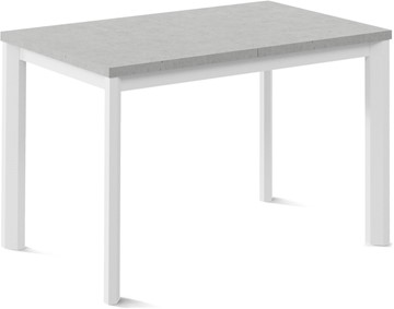 Обеденный раздвижной стол Нагано-3L (ноги металлические белые, светлый цемент) в Орле