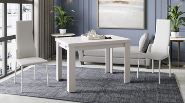 Обеденный раздвижной стол Норман тип 1, цвет Белый/Стекло белый глянец в Орле - предосмотр 3