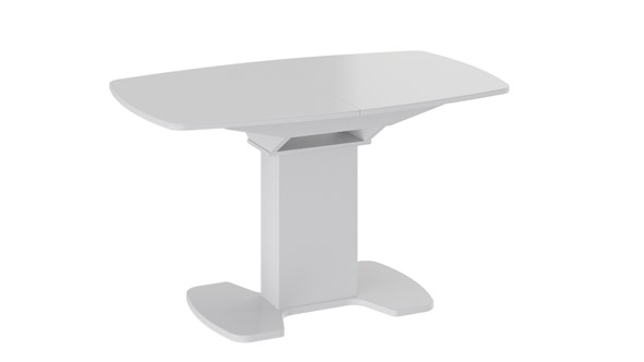 Стол раздвижной Портофино (СМ(ТД)-105.02.11(1)), цвет Белый глянец/Стекло белое в Орле - изображение